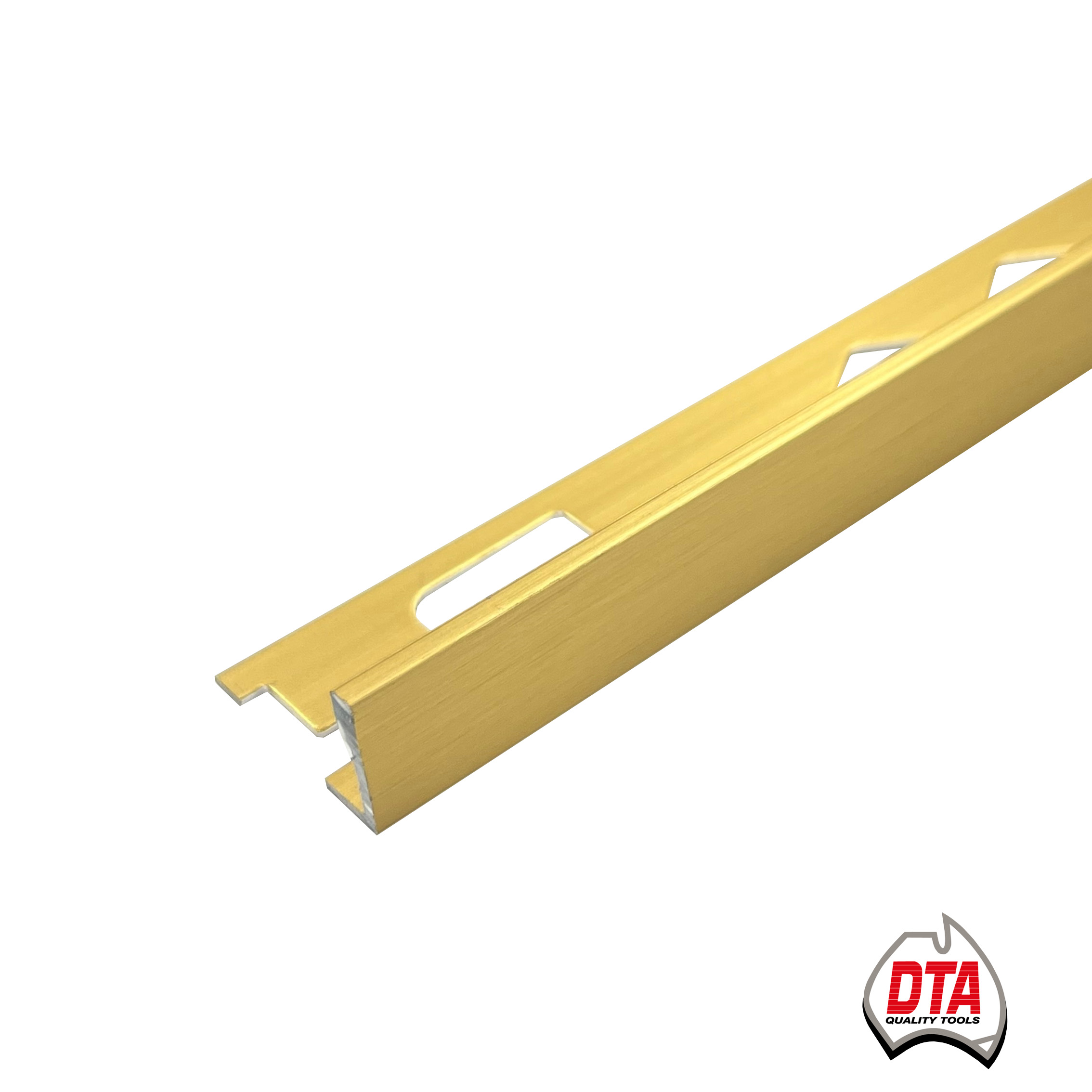 Dta Australia 3 Metre Aluminium Angle 10mm Brushed Finish Gold 